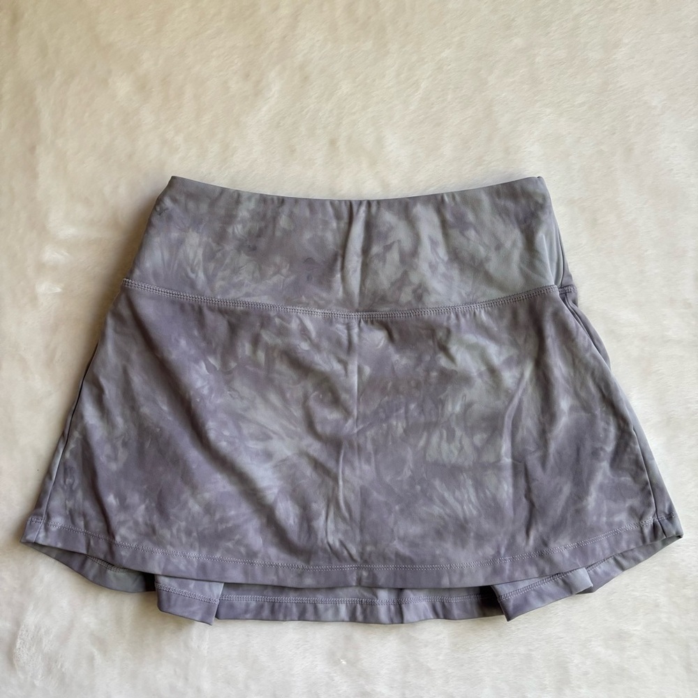 Soothfeel | Grey Purple Marble Pleated Back Athletic Skirt Skort Tennis Golf